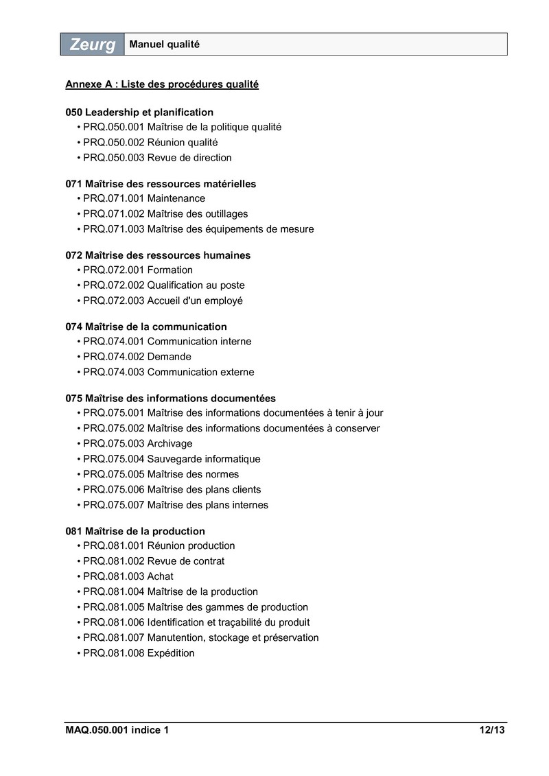 Manuel qualité ISO 9001 version 2024 12