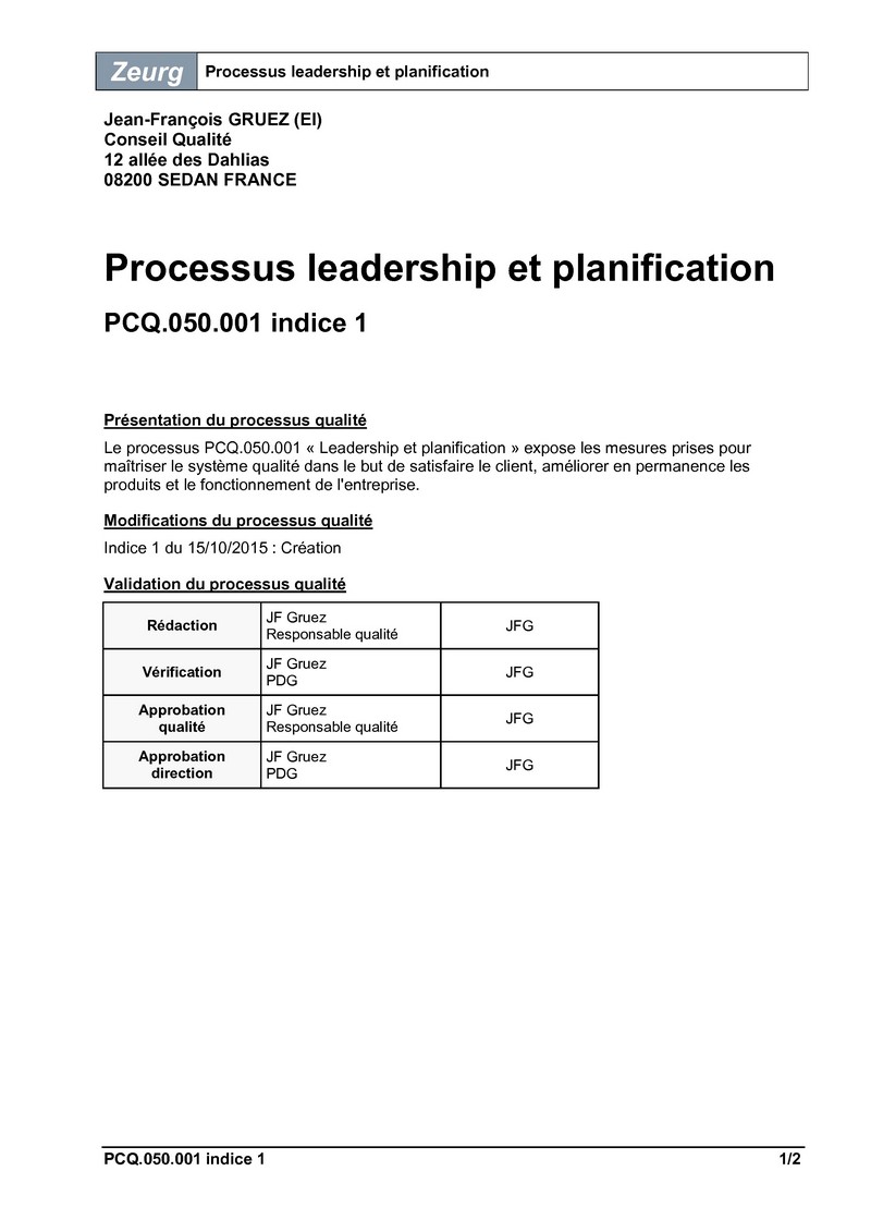 Processus leadership et planification 01